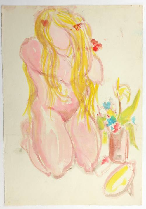 Ξανθιά Γυναικεία Φιγούρα με Λουλούδια