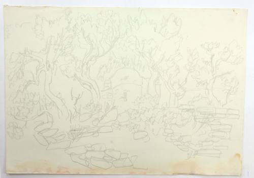 Εκκλησάκι με δέντρα