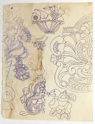 Μοτίβο με φρούτα και λουλούδια