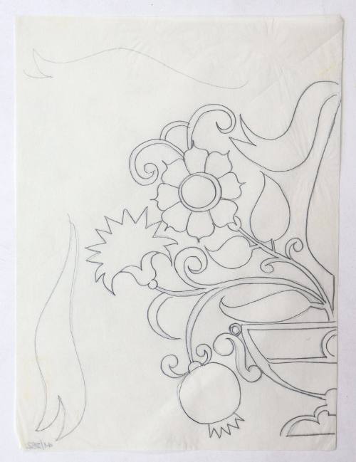 Μοτίβο με Λουλούδια και Ρόδι