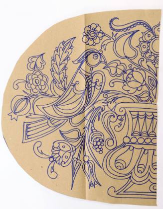 Μοτίβο με Λουλούδια και Πουλί