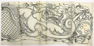 Μοτίβο με Δράκο και Λουλούδια