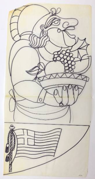 Φιγούρα με Φρούτα και Ελληνική Σημαία