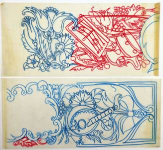 Πλαίσιο με Λουλούδια και Μουσικά Όργανα