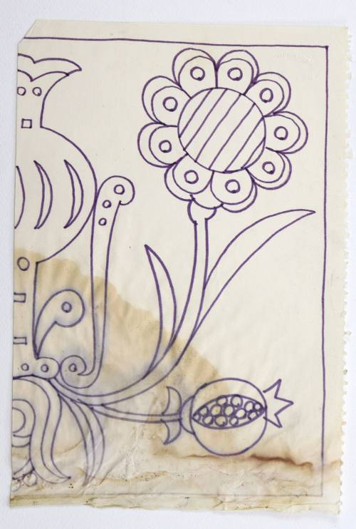 Μοτίβο με φρούτα και λουλούδια