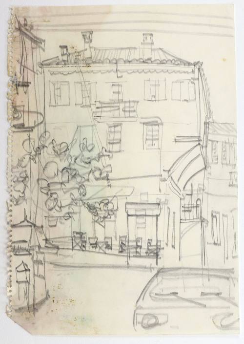 Δρόμος με μαγαζιά και σπίτια