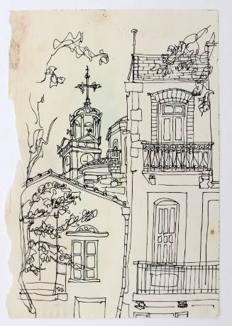 Βεράντα με Εκκλησία στο Βάθος