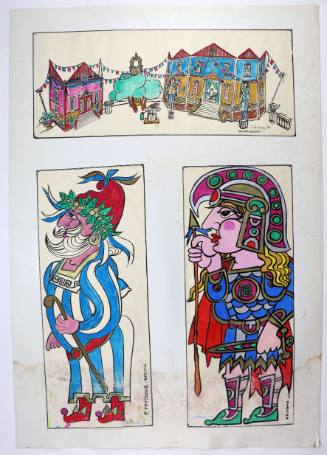 Σκηνικό και φιγούρες Καραγκιόζη