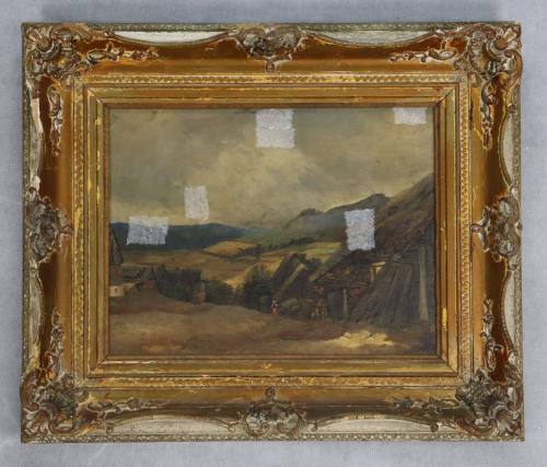 Τοπίο με καλύβες