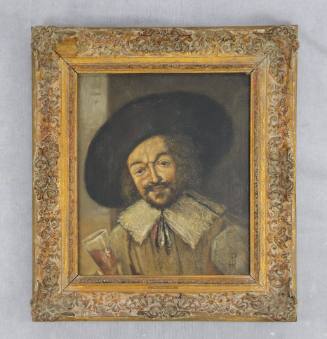 Άνδρας με μαυρο καπέλο και γκρι φορεσιά