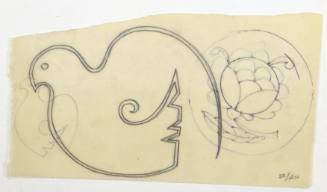 Μοτίβο με Πουλί και Λουλούδι