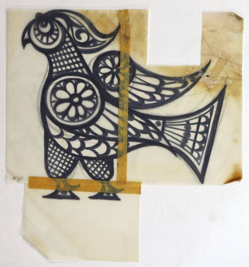 Λαϊκόμορφο μοτίβο με πουλί