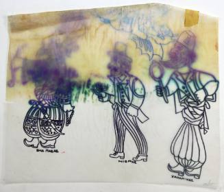 Τρεις φιγούρες Καραγκιόζη