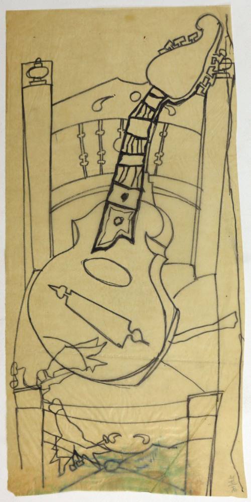 Κιθάρα σε καρέκλα