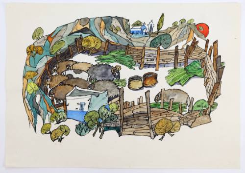 Στάνη με Πρόβατα