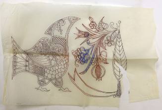 Μοτίβο με Πουλί και Λουλούδια