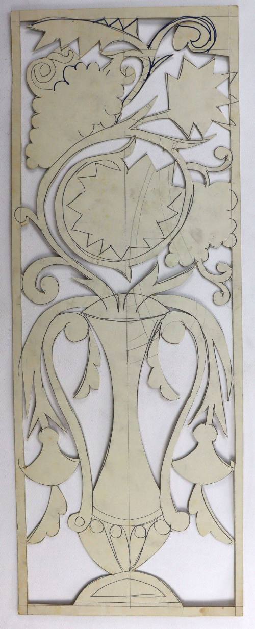 Μοτίβο βάζο με λουλούδια