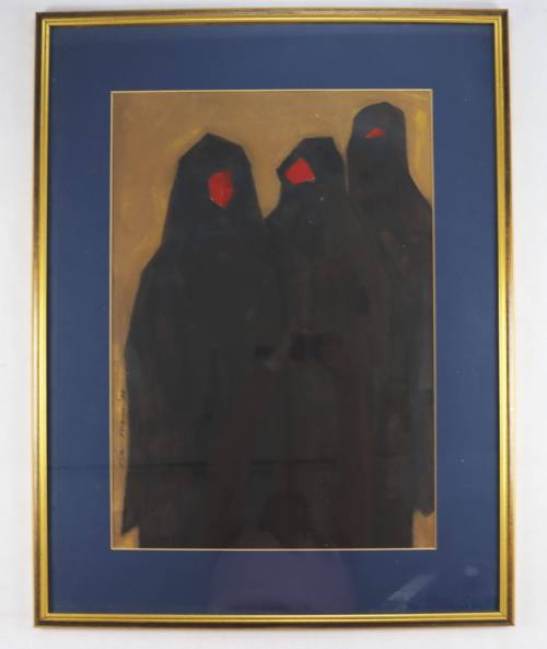 Τρεις μαυροφορεμένες φιγούρες