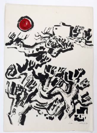 Τοπίο με Δέντρα και Ήλιο