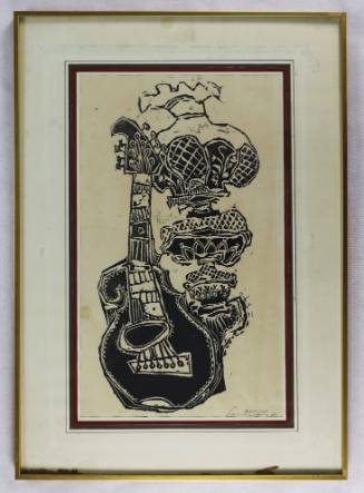 Νεκρή φύση με μαντολίνο και λάμπα