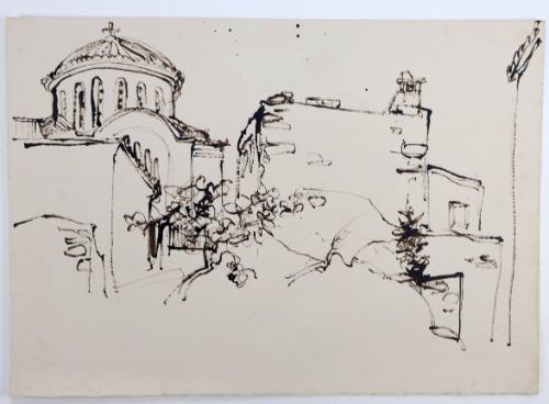 Τοπίο με εκκλησία