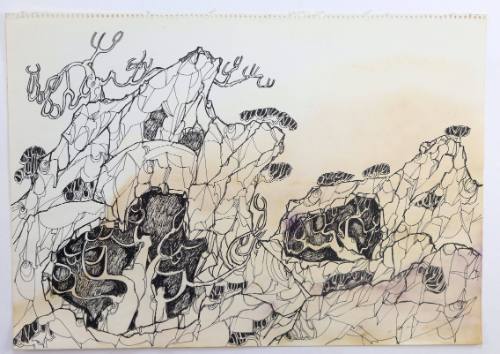 Βράχια με δέντρα