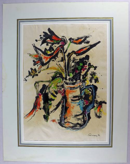 Κανάτα με λουλούδια