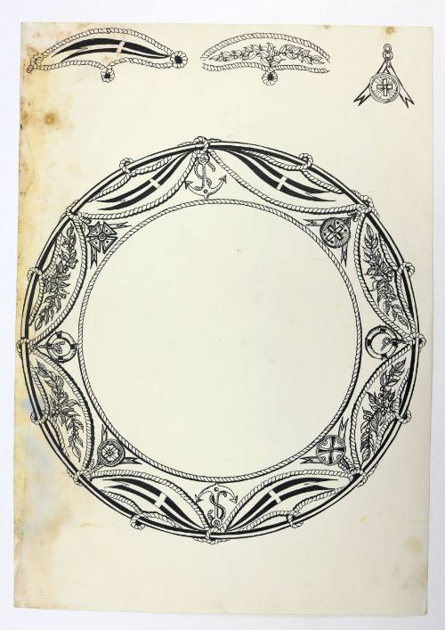 Μοτίβο με σημαίες και άγκυρες