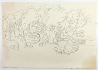 Βάρκες κάτω από δέντρα