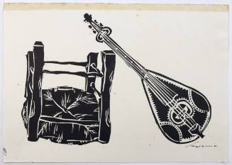 Σκαμνί με λύρα