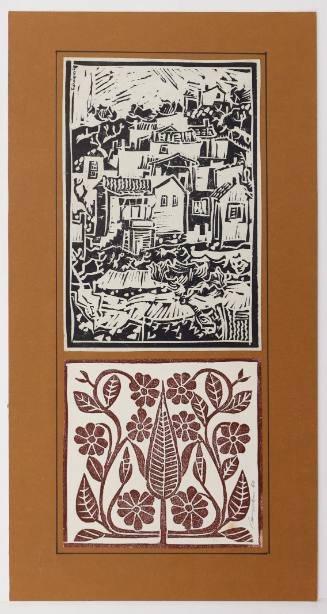 Σπίτια, μοτίβο με λουλούδια