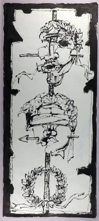 Κεφαλές Ηρώων και στεφάνι